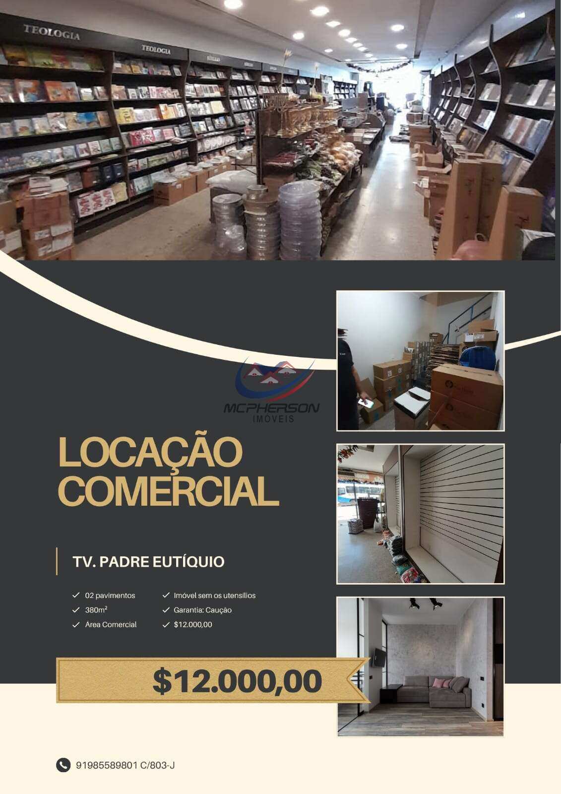 Loja para alugar, 380m² - Campina,Belém
