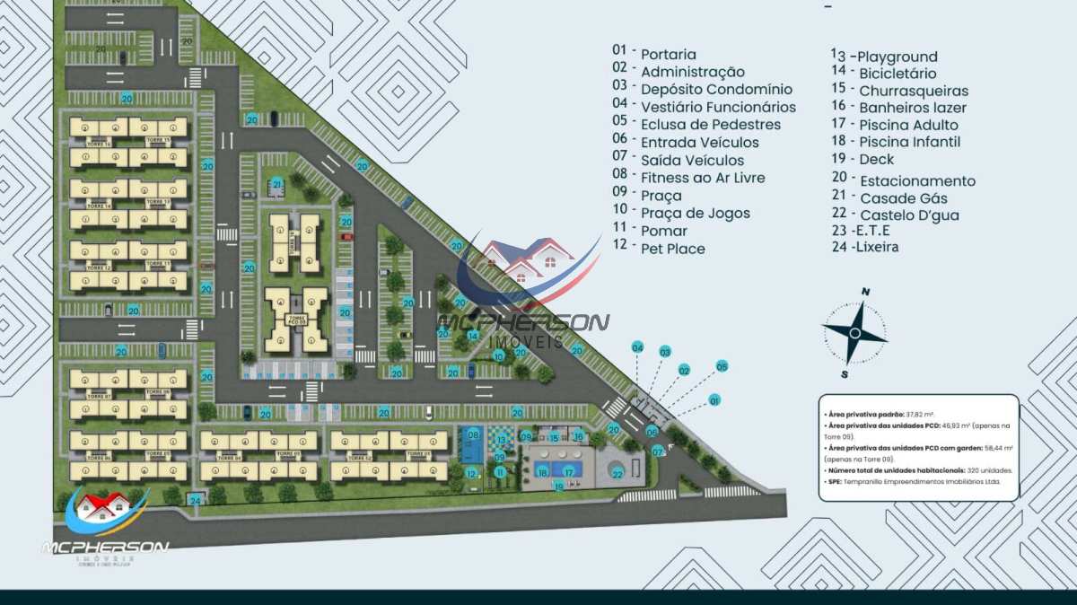  - Apartamento à venda, no Condomínio Ideal + Liberdade, , Águas Brancas, com 2 quartos, 37,82m²