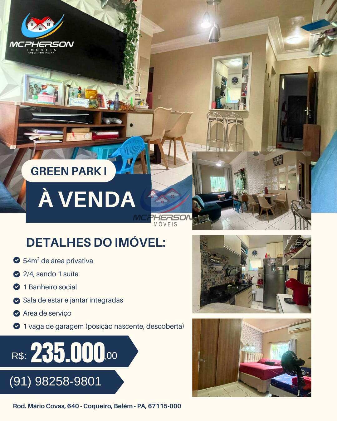 Apartamento à venda com 2 quartos, 54m² - Coqueiro,Ananindeua