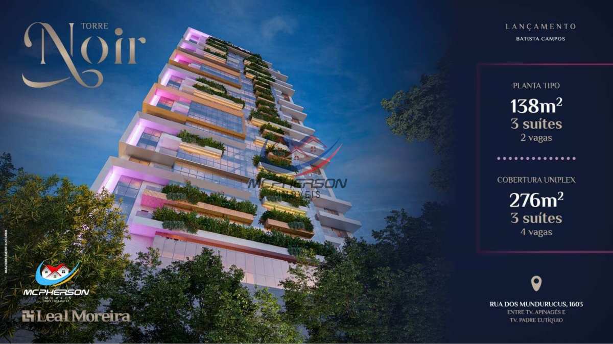 Apartamento de luxo à venda com 3 quartos, 138m² - Batista Campos,Belém