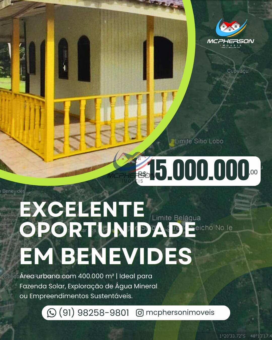 Fazenda à venda em Benevides, 400.000m² - Mcpherson Imóveis