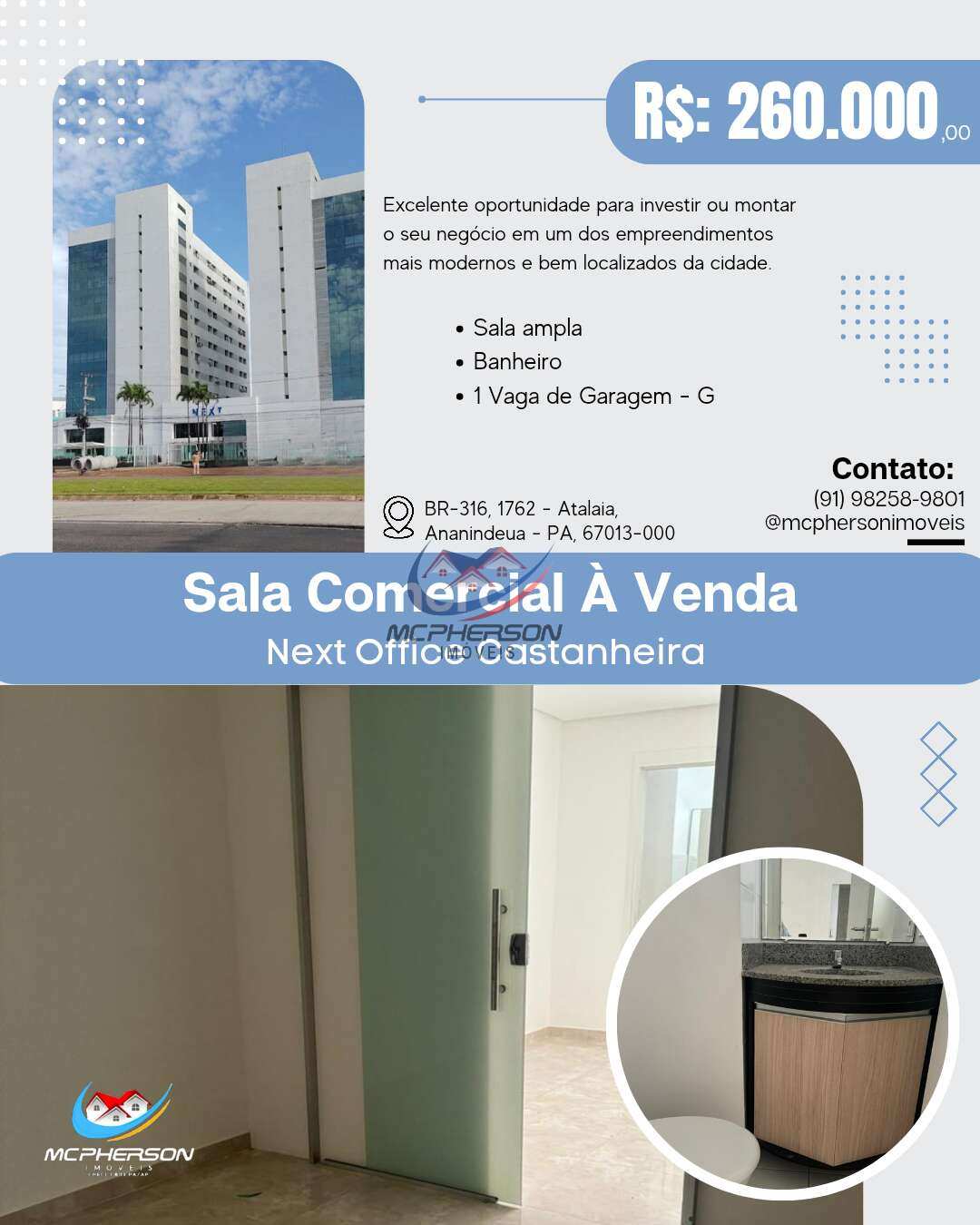 Sala comercial à venda em Ananindeua, Atalaia - Mcpherson Imóveis