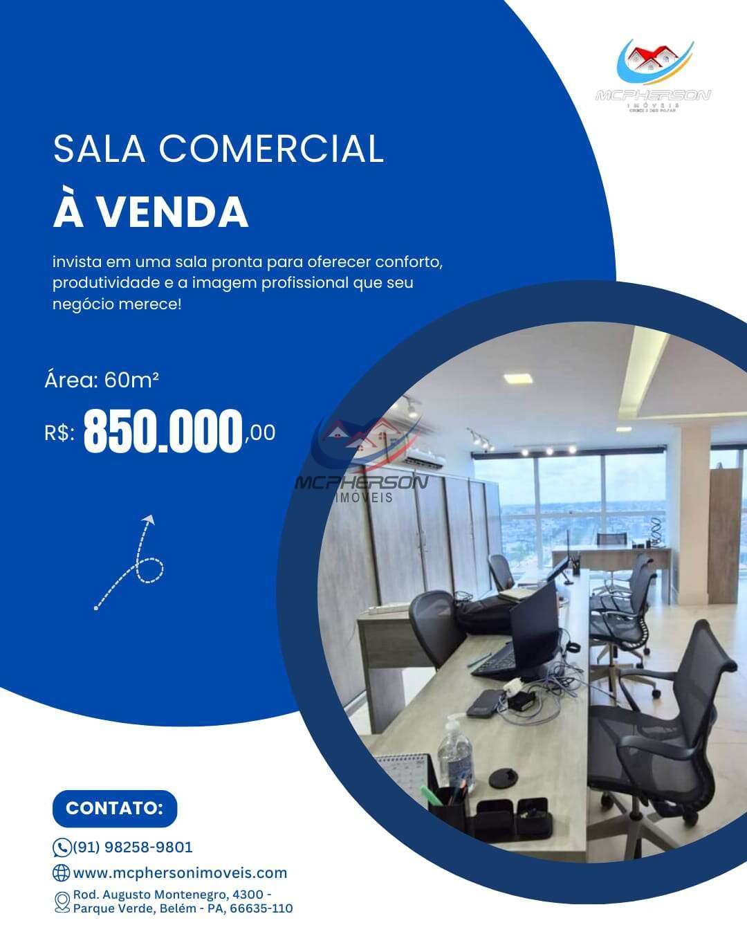 Sala comercial à venda - Parque Verde,Belém